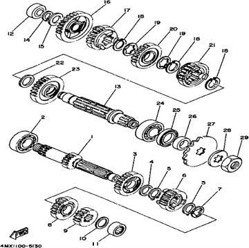 AXLE, Drive, Yamaha, 2VM-17421-01